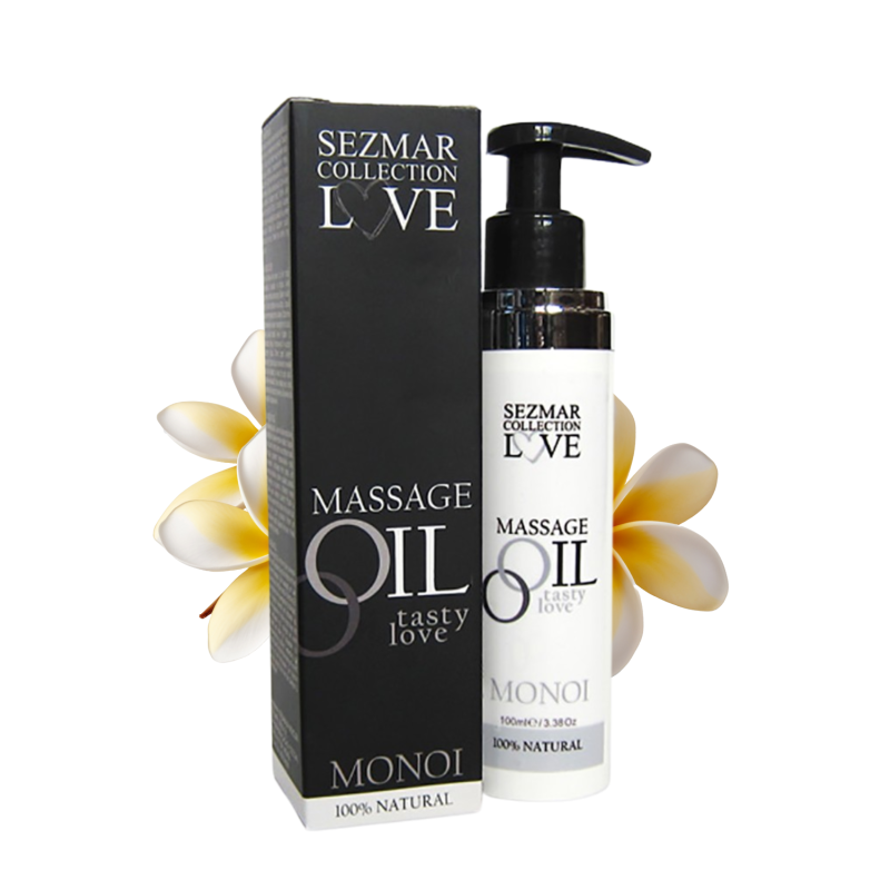 Huile de massage comestible 100% naturelle monoï 100ml Huile de massage comestible 100% naturelle monoï 100ml