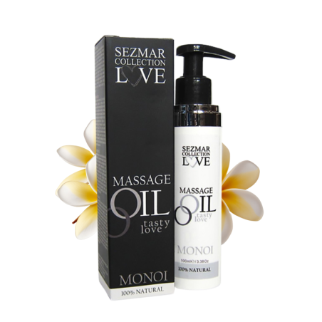 Huile de massage comestible 100% naturelle monoï 100ml 