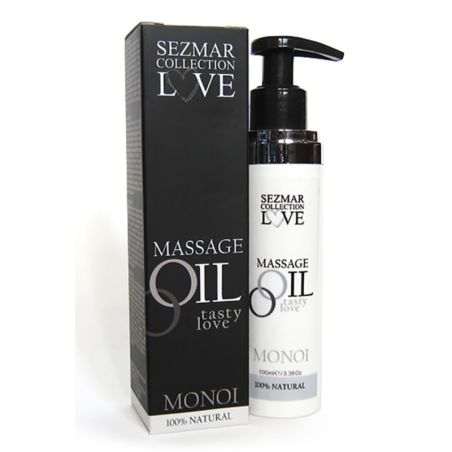 Huile de massage comestible 100% naturelle monoï 100ml 