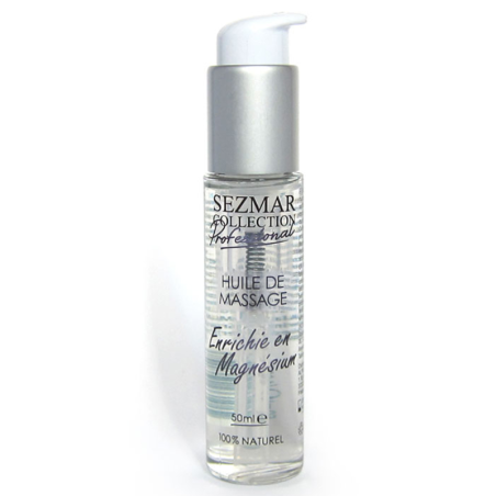 Huile de massage professionnelle Enrichie en Magnésium 100% naturelle 50 ml 