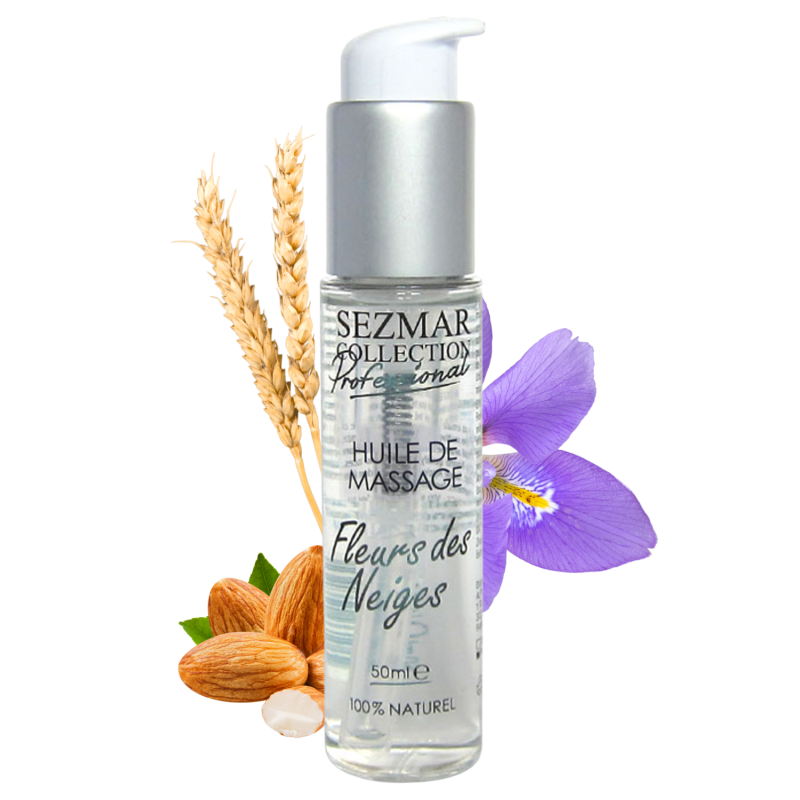 Huile de massage professionnelle Fleurs des Neiges 100% naturelle 50 ml Huile de massage professionnelle Fleurs des Neiges 100% naturelle 50 ml
