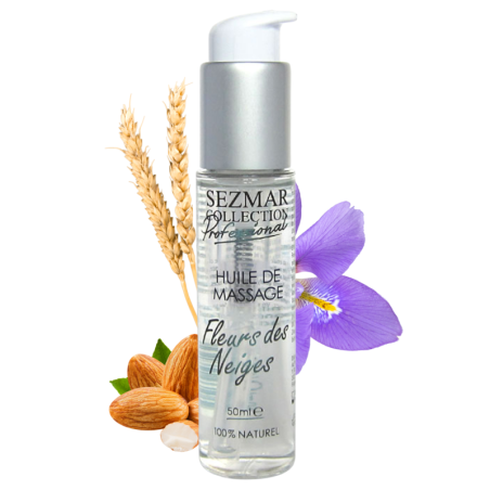 Huile de massage professionnelle Fleurs des Neiges 100% naturelle 50 ml 