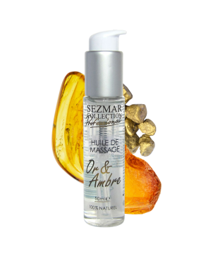 Huile de massage professionnelle Or  Ambre 100% naturelle 50 ml 