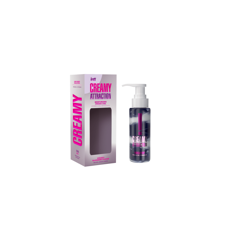 Creamy attraction - Crème et gel de massage embrassable à la mûre