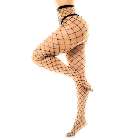 Collant large maille noire 
