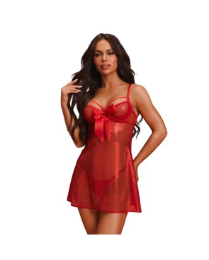 Gifty red Babydoll et string