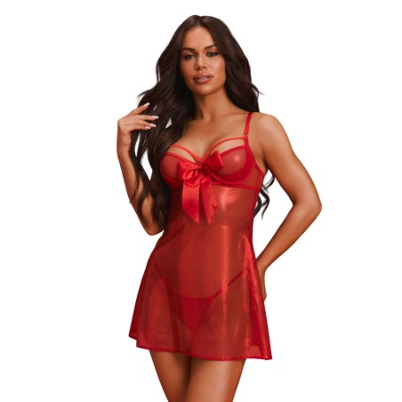 Gifty red Babydoll et string