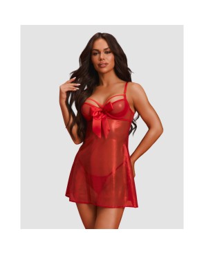 Gifty red Babydoll et string