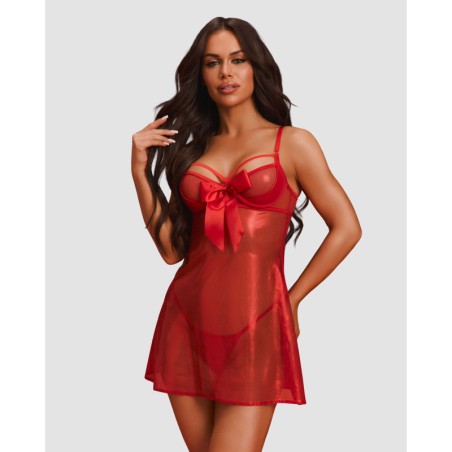Gifty red Babydoll et string