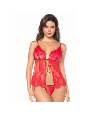 Babydoll Mapalé espiègle avec string à nouer 