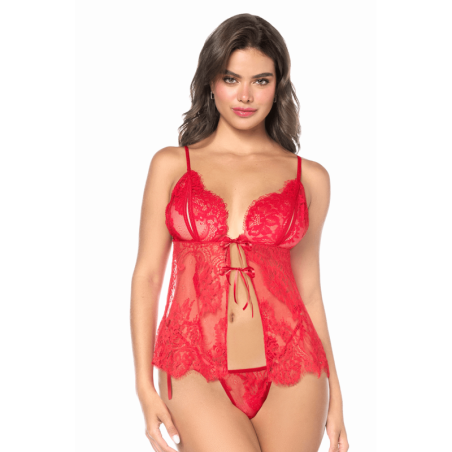 Babydoll Mapalé espiègle avec string à nouer 