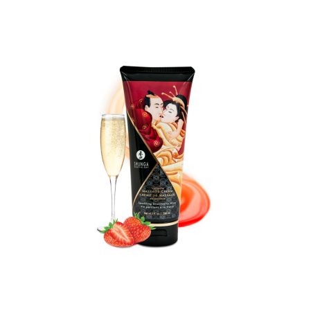 Crème de Massage délectable - Vin pétillant à la fraise