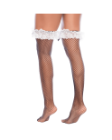 Bas résille noirs style soubrette mi‑cuisse - Mapalé