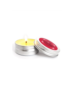 Mini Bougie de massage mousse de fraise 30ml 100% naturelle 