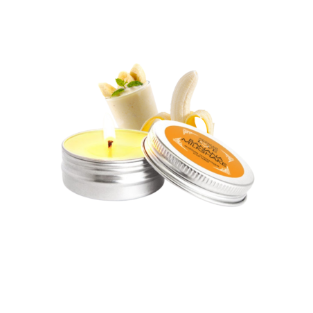 Mini Bougie de massage milshake banane 30ml 100% naturelle