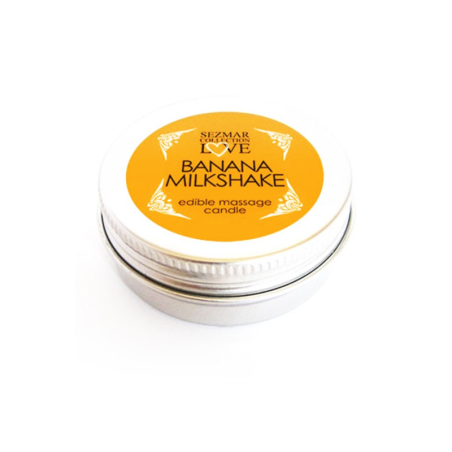 Mini Bougie de massage milshake banane 30ml 100% naturelle