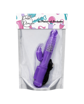 Vibromasseur Rabbit Violet Rotation  Vibration 36 Modes  1 dosette de lubrifiant — Pocket Pleasure