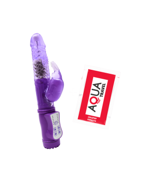 Vibromasseur Rabbit Violet Rotation  Vibration 36 Modes  1 dosette de lubrifiant — Pocket Pleasure