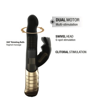 Vibromasseur Dorcel Baby Rabbit 21 cm 2.0 - Noir et Or