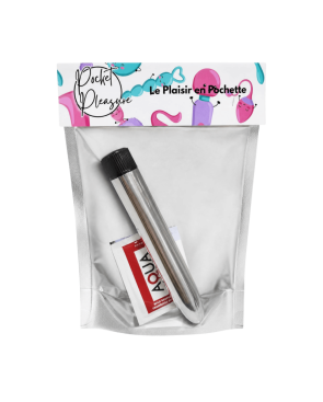 Vibromasseur Classique Argenté  1 dosette de lubrifiant — Pocket Pleasure