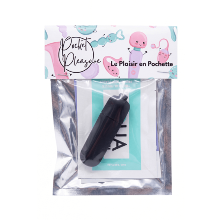 Mini Vibromasseur Bullet Noir  1 dosette lubrifiant — Pocket Pleasure