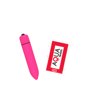 Mini Vibromasseur Bullet Rose 10 Vitesses  1 dosette de lubrifiant — Pocket Pleasure