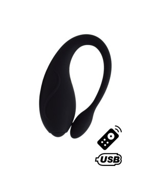 TANDEM Noir, stimulateur pour couple USB avec télécommande en silicone médical  