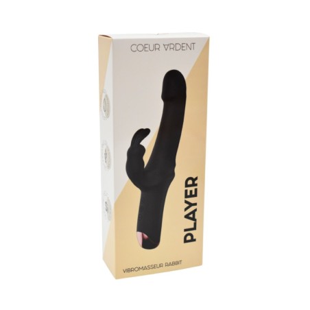 PLAYER, Vibromasseur Rabbit USB, silicone médical doux et lisse, doté de 10 modes de vibration