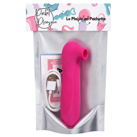 Stimulateur Clitoridien Vibrant Sans Contact Rose  1 dosette de lubrifiant — Pocket Pleasure