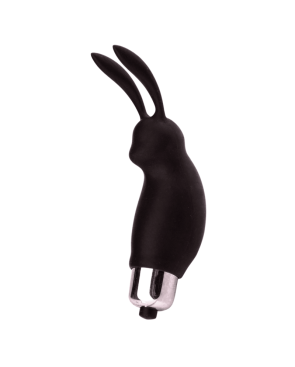 Mini Stimulateur Clitoridien Lapin Noir  1 dosette lubrifiant — Pocket Pleasure