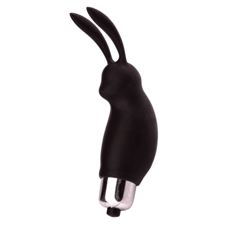 Mini Stimulateur Clitoridien Lapin Noir  1 dosette lubrifiant — Pocket Pleasure