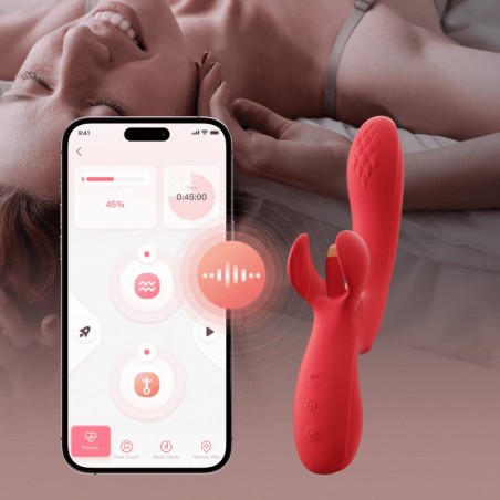 FORTEXA - Vibromasseur à doigt oscillant pour le citoris et le point G avec contrôle via une application 