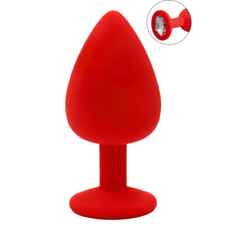 Plug rouge bijou cristal Large CHERRY