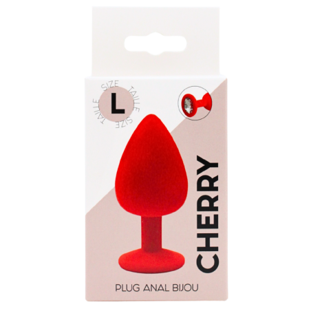 Plug rouge bijou cristal Large CHERRY