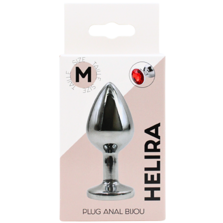 Plug bijou en aluminium bijou rouge Medium HELIRA 