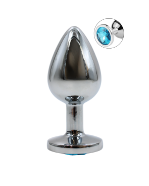 Plug bijou en aluminium bijou bleu Large HELIRA 