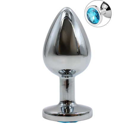 Plug bijou en aluminium bijou bleu Large HELIRA 