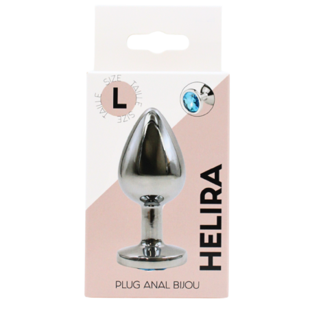 Plug bijou en aluminium bijou bleu Large HELIRA 