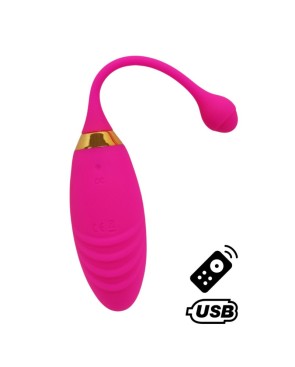 SUNDAY, Un Œuf vibrant USB avec télécommande, dans un silicone médical doux et rainuré 