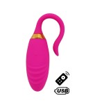 PLEASURE, Un Œuf vibrant USB avec télécommande, dans un silicone médical doux et rainuré PLEASURE, Un Œuf vibrant USB avec télécommande, dans un silicone médical doux et rainuré
