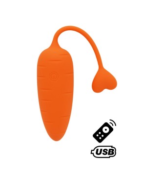 CARROT, Un Œuf vibrant avec télécommande, couleur et forme Carotte en silicone médical 