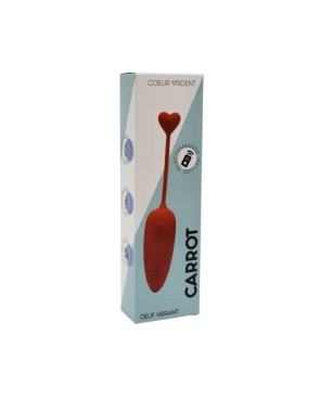 CARROT, Un Œuf vibrant avec télécommande, couleur et forme Carotte en silicone médical 