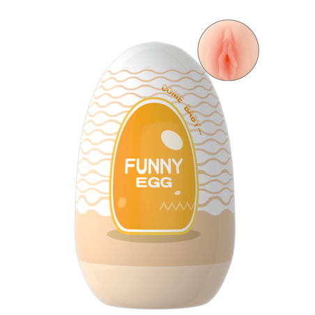 Gaine Masturbatrice Réutilisable FUNNY EGG – Design Réaliste Vagin lèvres moyennes