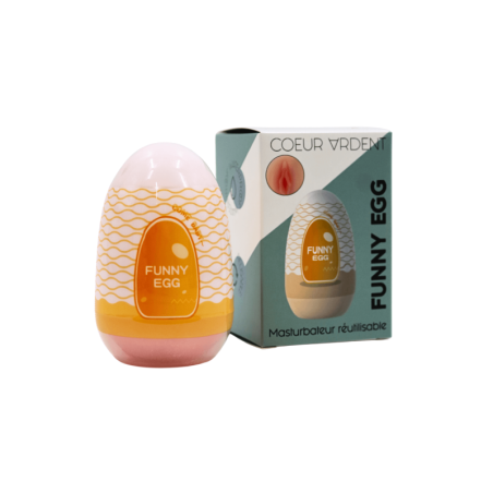 Gaine Masturbatrice Réutilisable FUNNY EGG – Design Réaliste Vagin lèvres moyennes