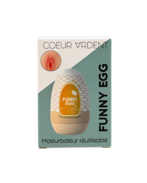 Gaine Masturbatrice Réutilisable FUNNY EGG – Design Réaliste Vagin lèvres moyennes