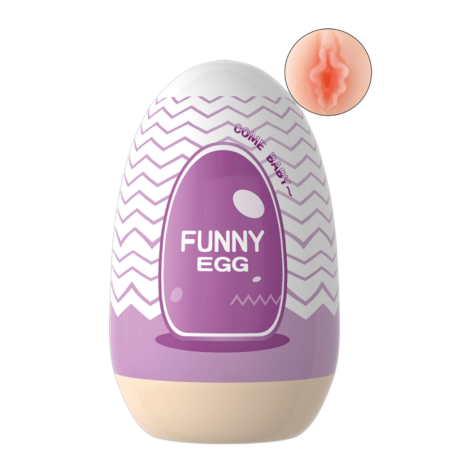 Gaine Masturbatrice Réutilisable FUNNY EGG – Design Réaliste Vagin lèvres charnus