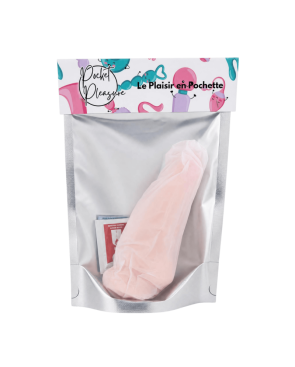 Gode Réaliste Ventouse avec Testicules  1 dosette de lubrifiant — Pocket Pleasure