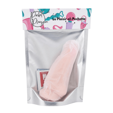 Gode Réaliste Ventouse avec Testicules  1 dosette de lubrifiant — Pocket Pleasure