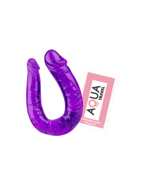 Double Dong Flexible Violet Pocket Pleasure  1 dosette de lubrifiant