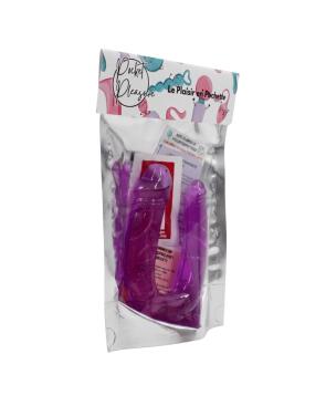 Double Dong Flexible Violet Pocket Pleasure  1 dosette de lubrifiant